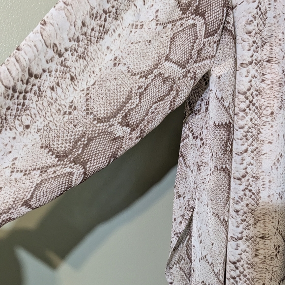 A two-piece animal print jacket and dress set - Picture 3 of 7